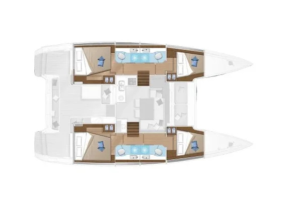 Grundriss der Yacht LAGOON 40 - Sunflower