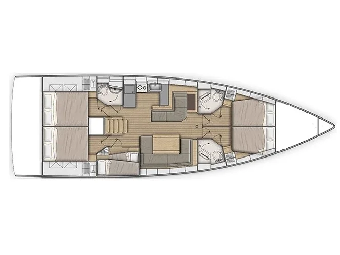 Grundriss der Yacht BENETEAU Oceanis 51.1 - Alba