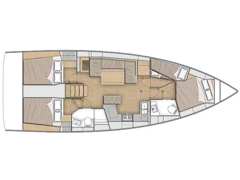 Grundriss der Yacht BENETEAU Oceanis 40.1 - Magnum
