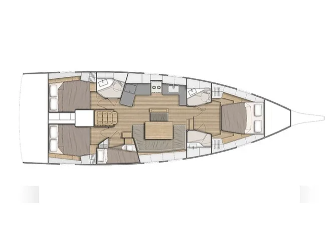 Grundriss der Yacht BENETEAU Oceanis 46.1 - Naima
