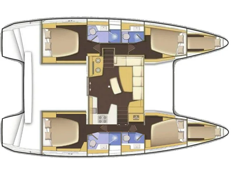 Grundriss der Yacht LAGOON 42 - Alexandros