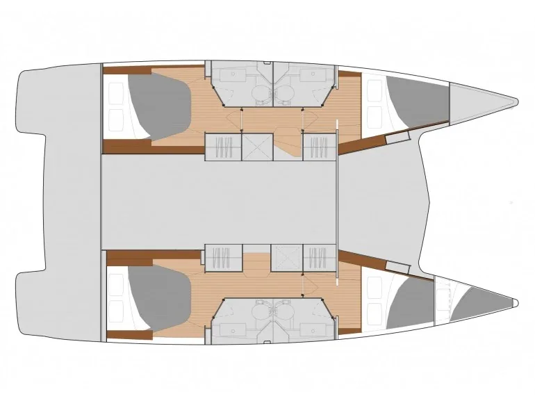 Grundriss der Yacht FOUNTAINE PAJOT Isla 40 - Blue Serenity