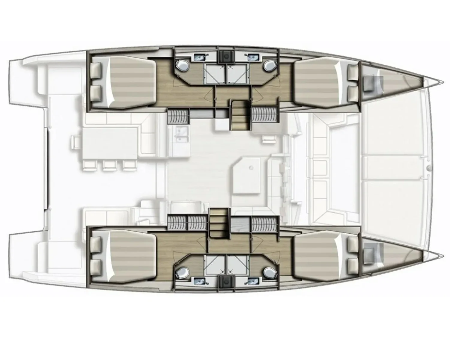 Grundriss der Yacht CATANA Bali 4.1 - Medusa I