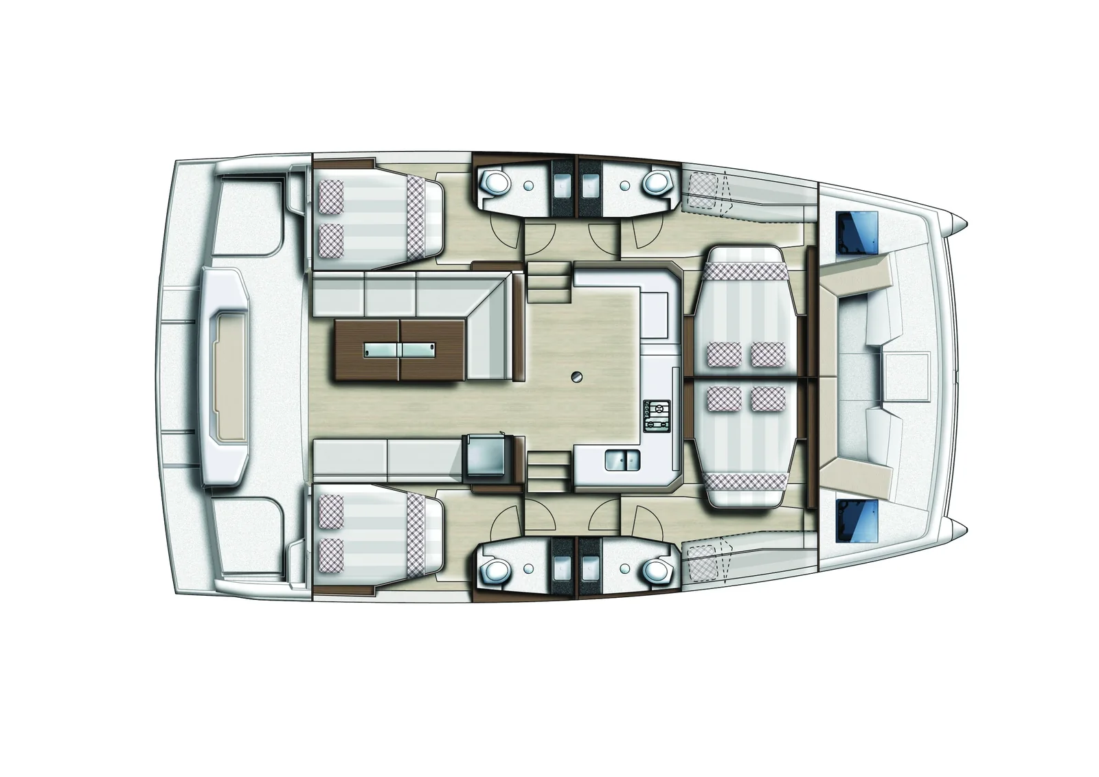 Grundriss der Yacht CATANA Bali Catspace - Perseids