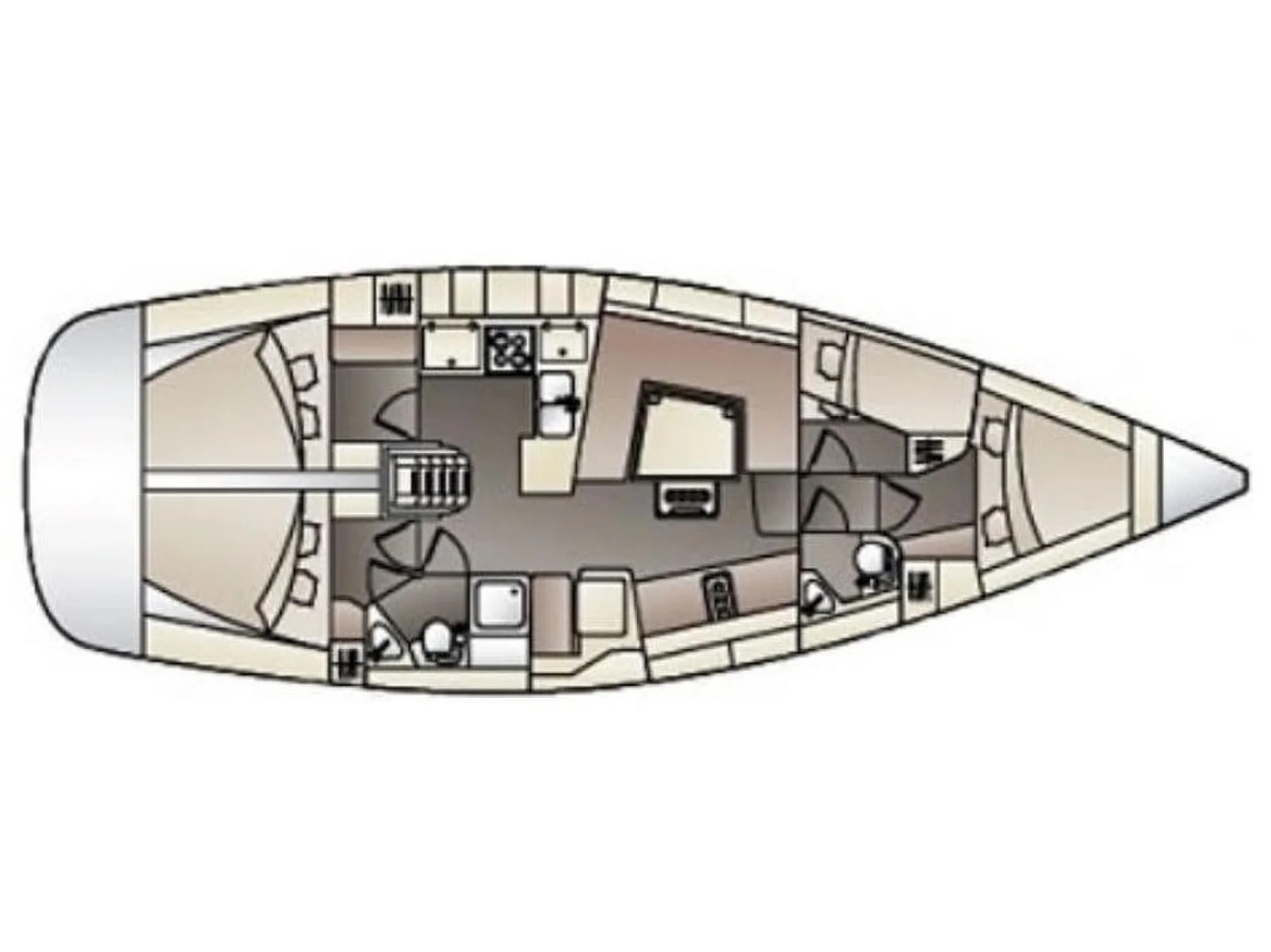 Grundriss der Yacht ELAN 444 Impression - Beauty AS