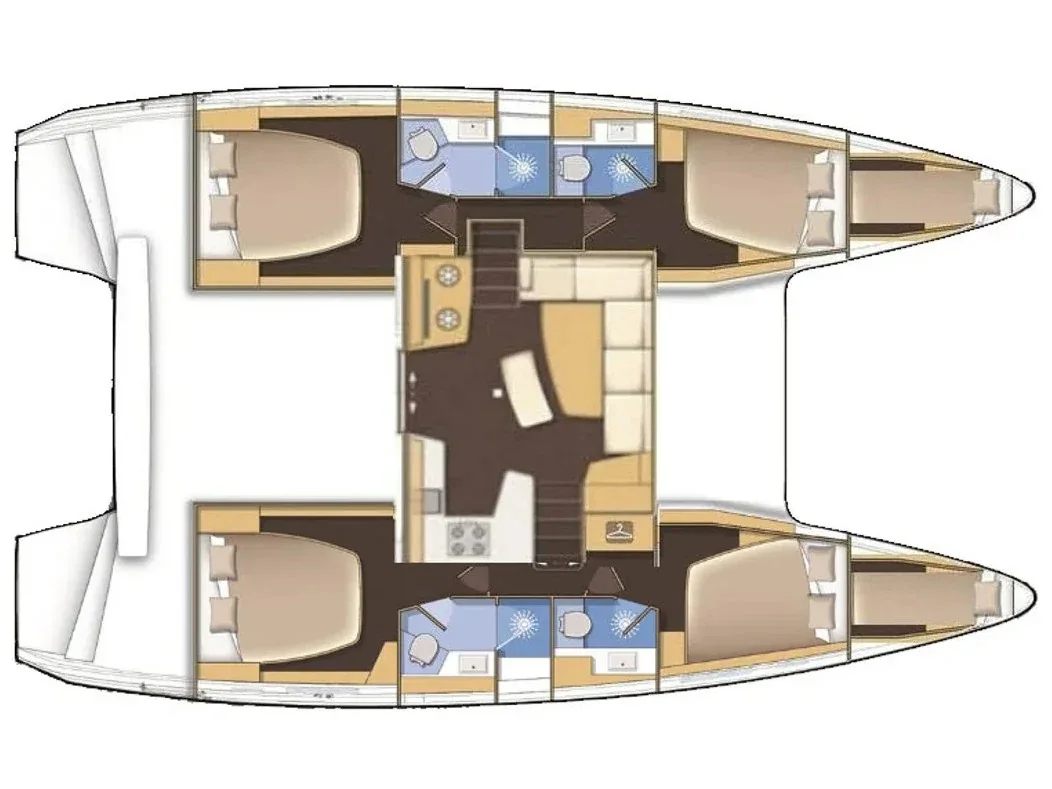 Grundriss der Yacht LAGOON 42 - Best Q