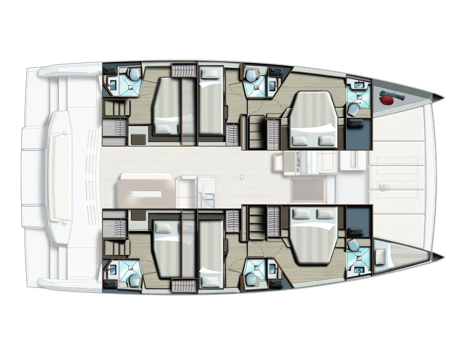 Grundriss der Yacht CATANA Bali 4.8 - Physeter