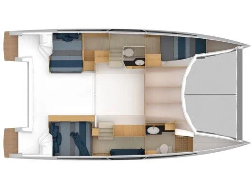 Grundriss der Yacht COMAR C-Cat 37 - Altair