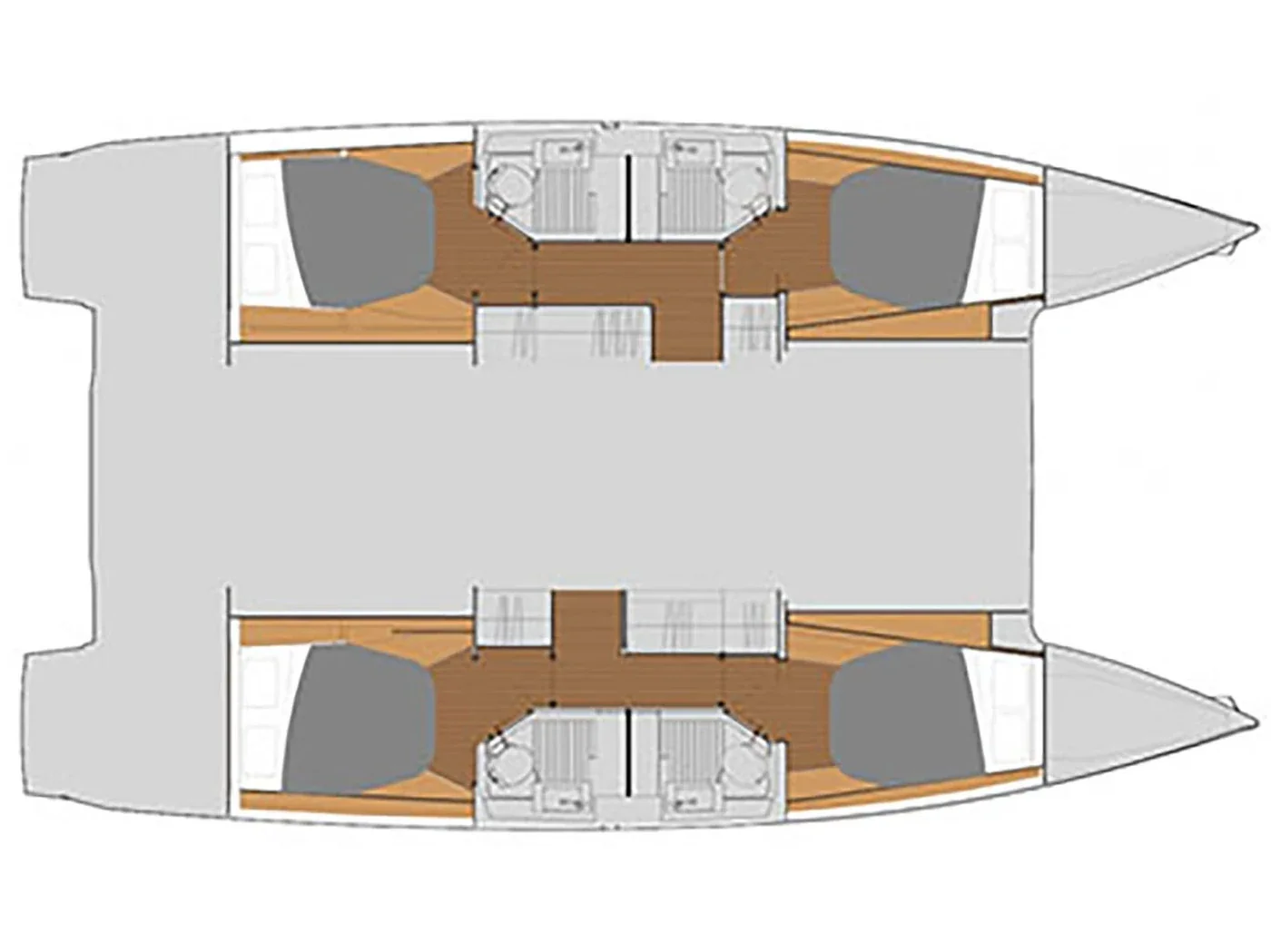 Grundriss der Yacht FOUNTAINE PAJOT Astrea 42 - Marguerite