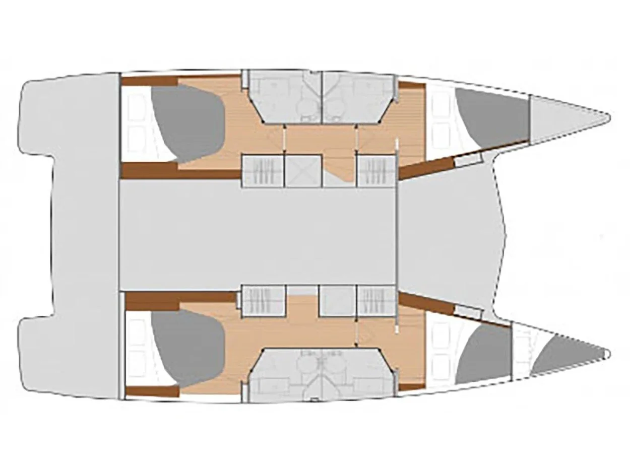 Grundriss der Yacht FOUNTAINE PAJOT Isla 40 - Lunador