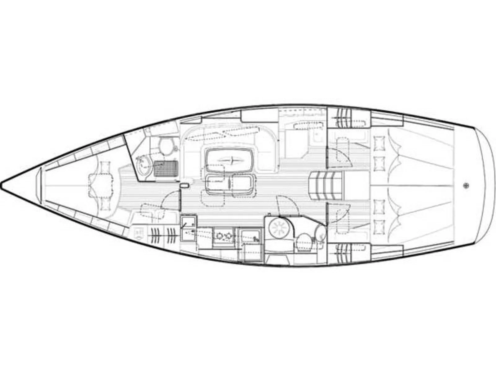 Grundriss der Yacht BAVARIA 40 Cruiser - Luna