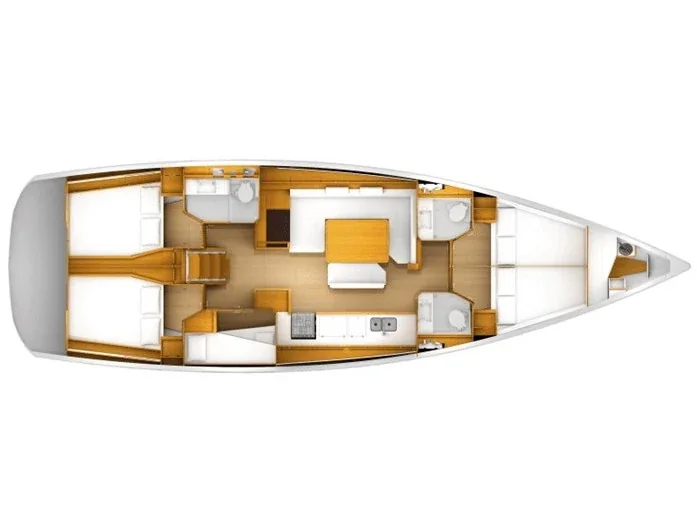 Grundriss der Yacht JEANNEAU Sun Odyssey 519 - Ataraxia