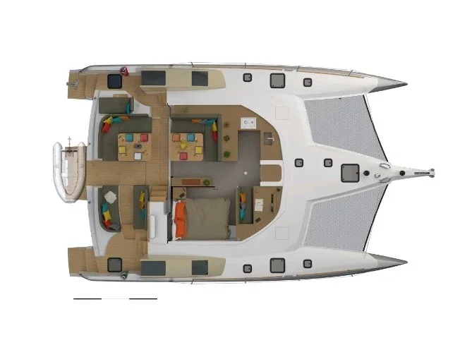 Grundriss der Yacht NEEL Trimarans 47 - Hope