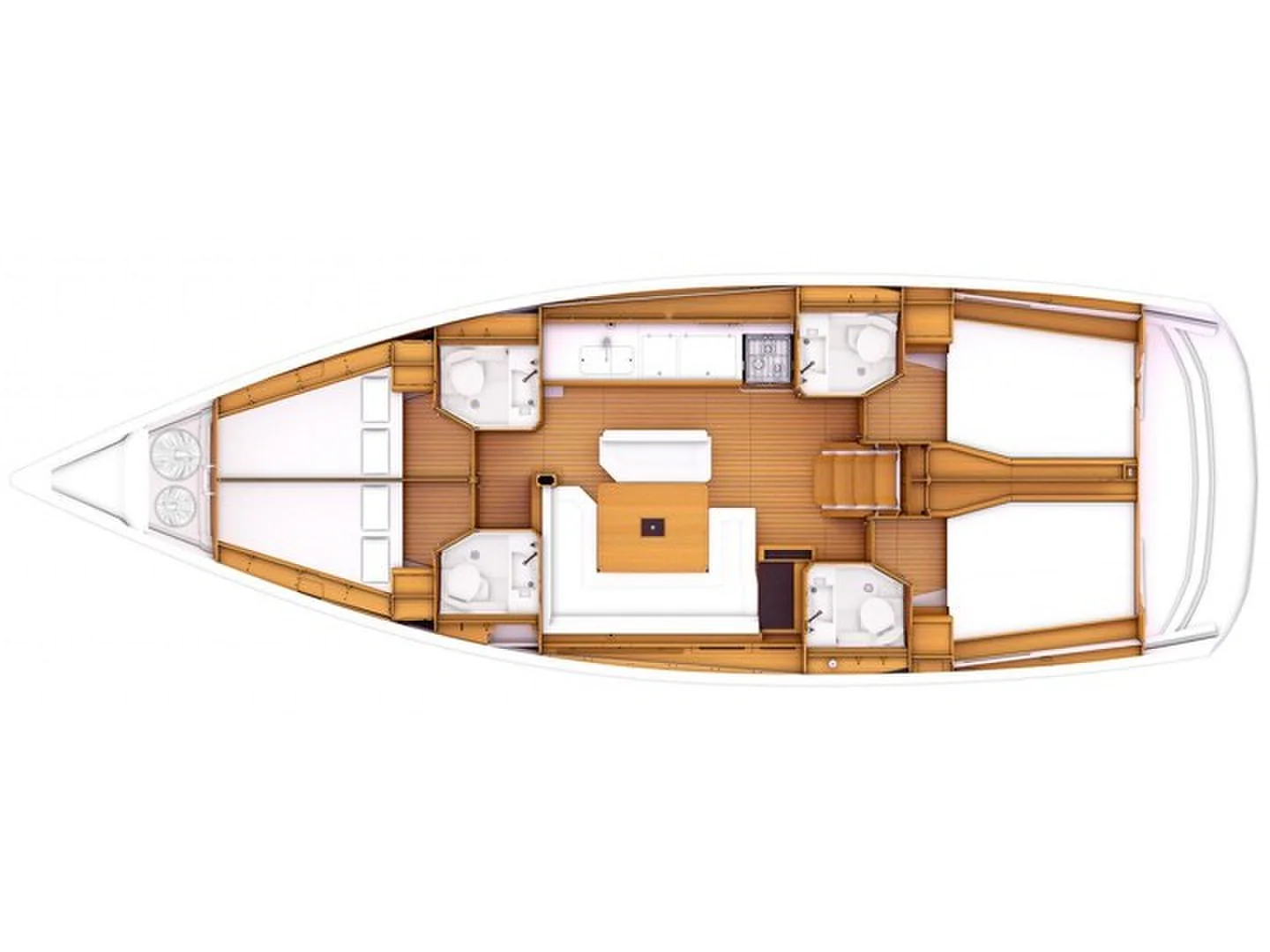 Grundriss der Yacht JEANNEAU Sun Odyssey 479 - Aurelia