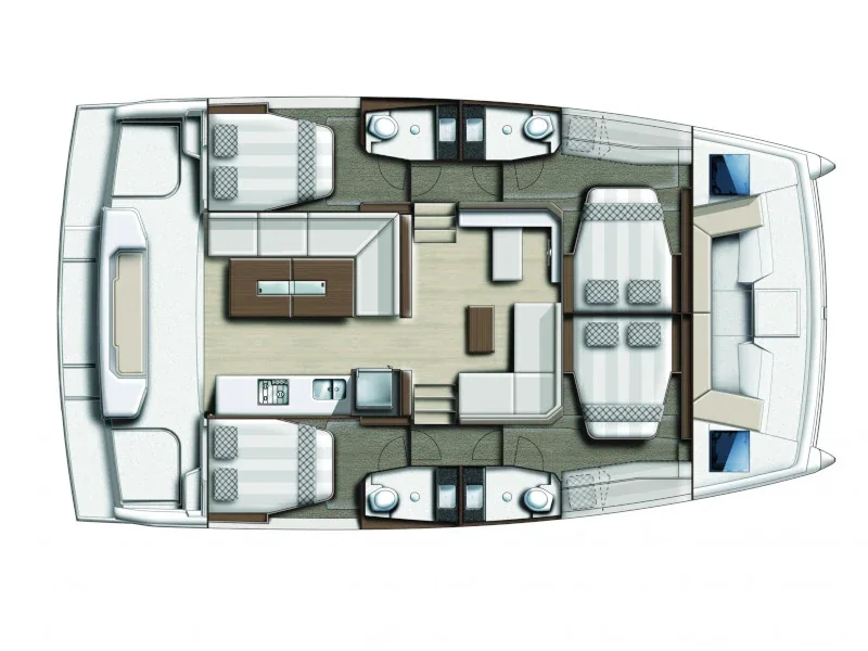 Grundriss der Yacht CATANA Bali Catspace - Phoenix