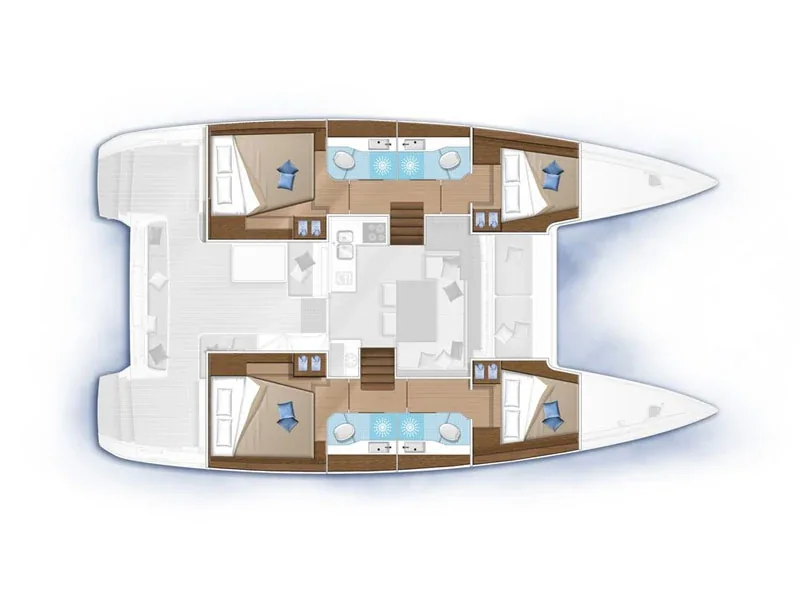 Grundriss der Yacht LAGOON 40 - Eftychia 40