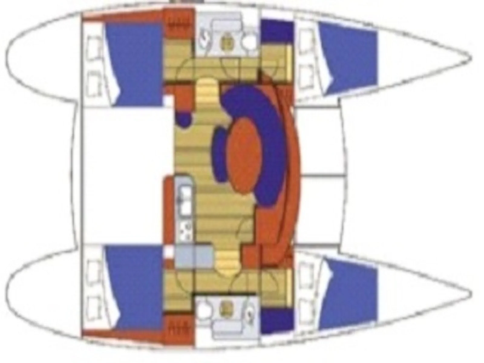 Grundriss der Yacht LAGOON 380 - Marlene