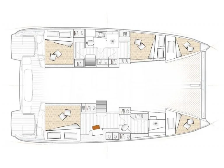 Grundriss der Yacht EXCESS-CATAMARANS 11 - Insieme