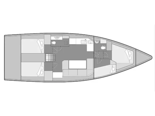 Grundriss der Yacht ELAN Impression 45 - Emotion