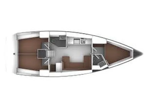 Grundriss der Yacht BAVARIA Cruiser 41 - Alisahni