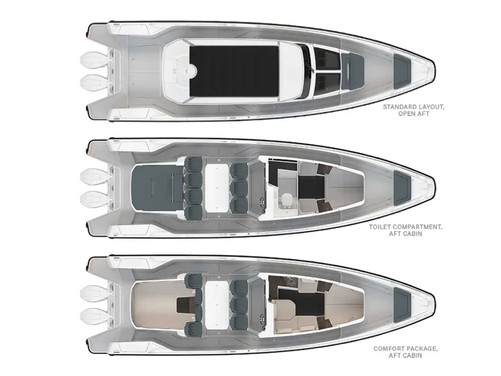 Grundriss der Yacht AXOPAR BOATS Axopar 37  Sun Top - Opijum