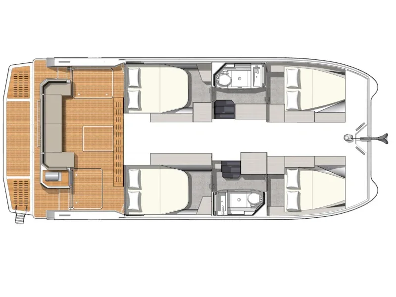 Grundriss der Yacht FOUNTAINE PAJOT MY4.S - DANA