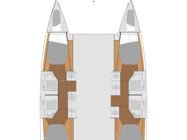 Grundriss der Yacht FOUNTAINE PAJOT Astrea 42 - Elite