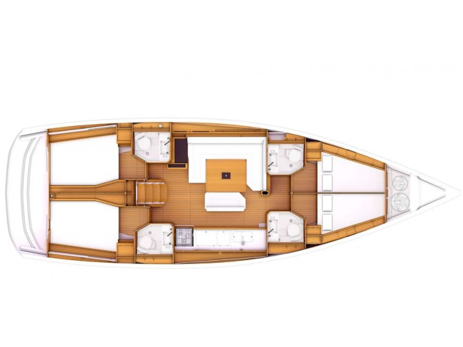 Grundriss der Yacht JEANNEAU Sun Odyssey 479 - Amfitriti