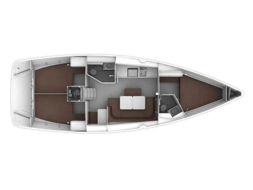 Grundriss der Yacht BAVARIA Cruiser 41 - Panda III