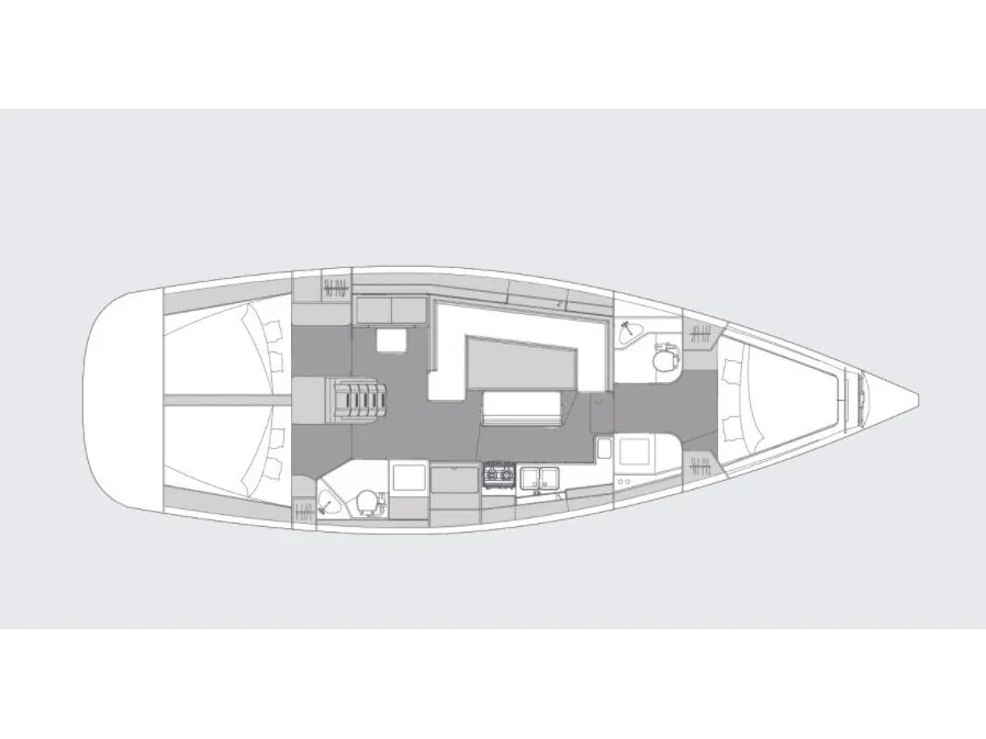 Grundriss der Yacht ELAN Impression 45.1 - Polaris