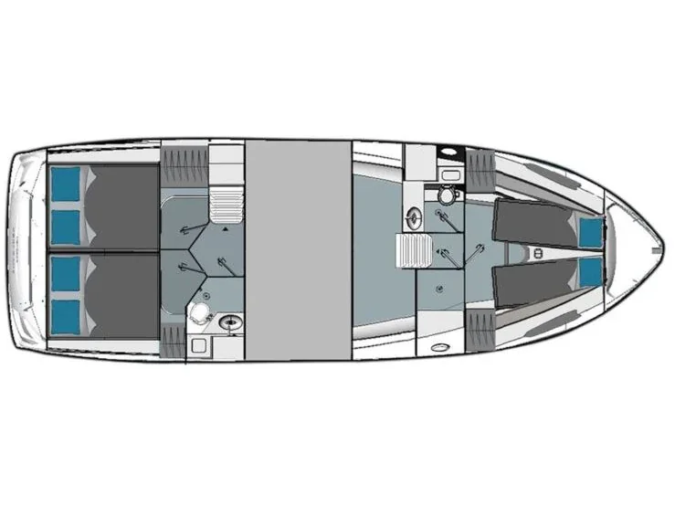 Grundriss der Yacht BAVARIA E40 fly - Ivona