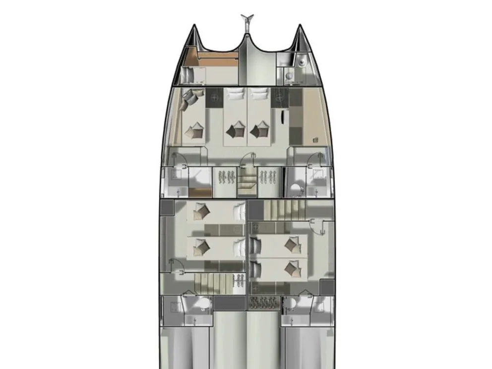 Grundriss der Yacht JEANNEAU Prestige M48 - Dolce far niente
