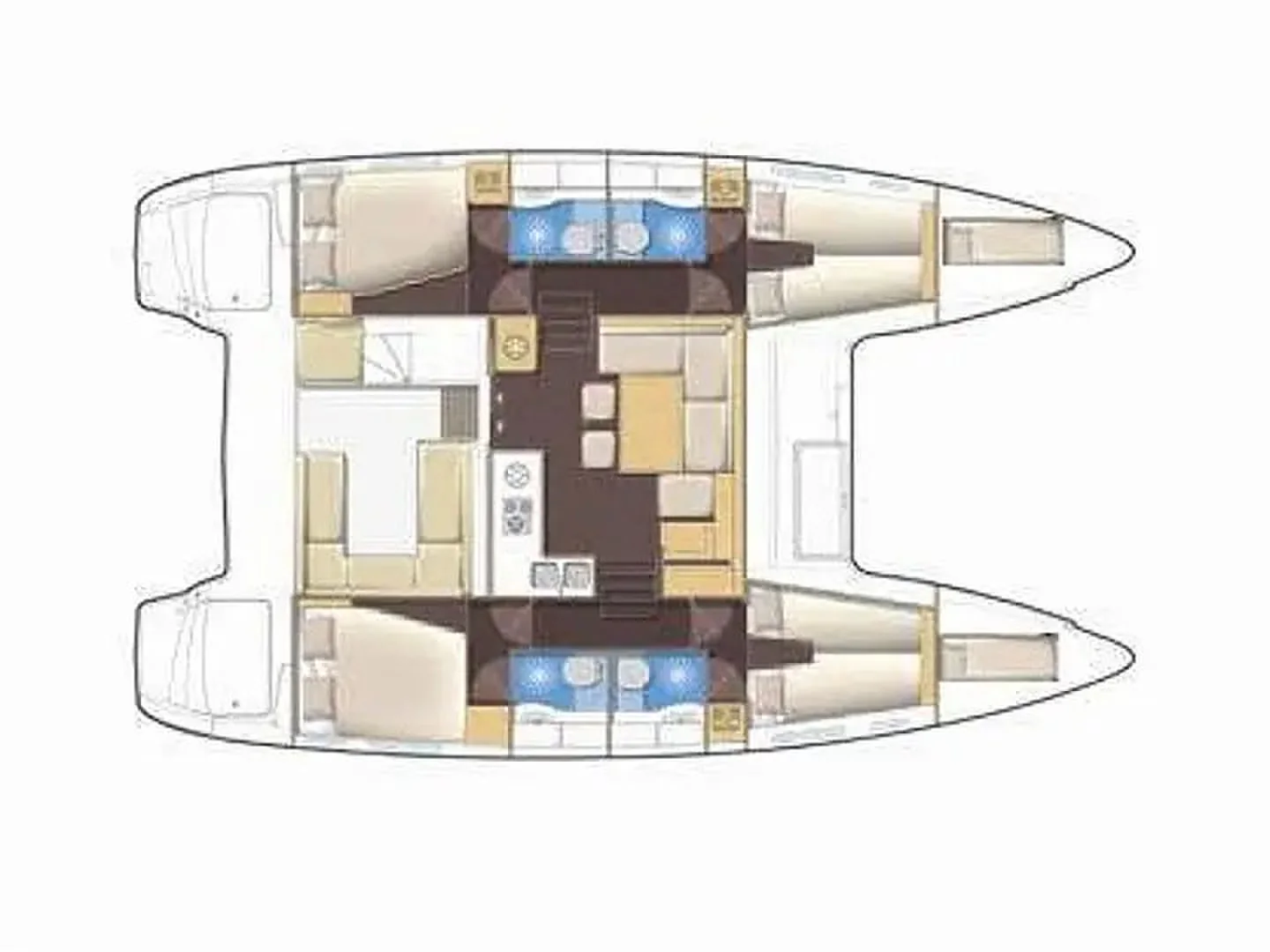 Grundriss der Yacht LAGOON 400 S2 - Myrto