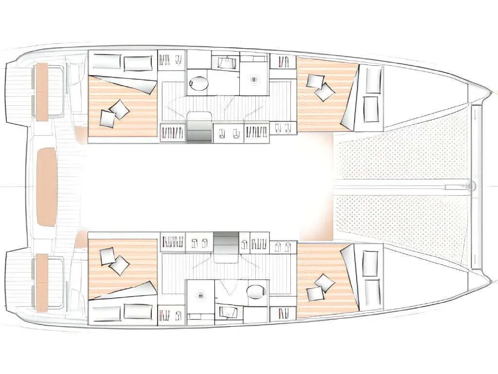 Grundriss der Yacht EXCESS-CATAMARANS 11 - Ginger Fizz V
