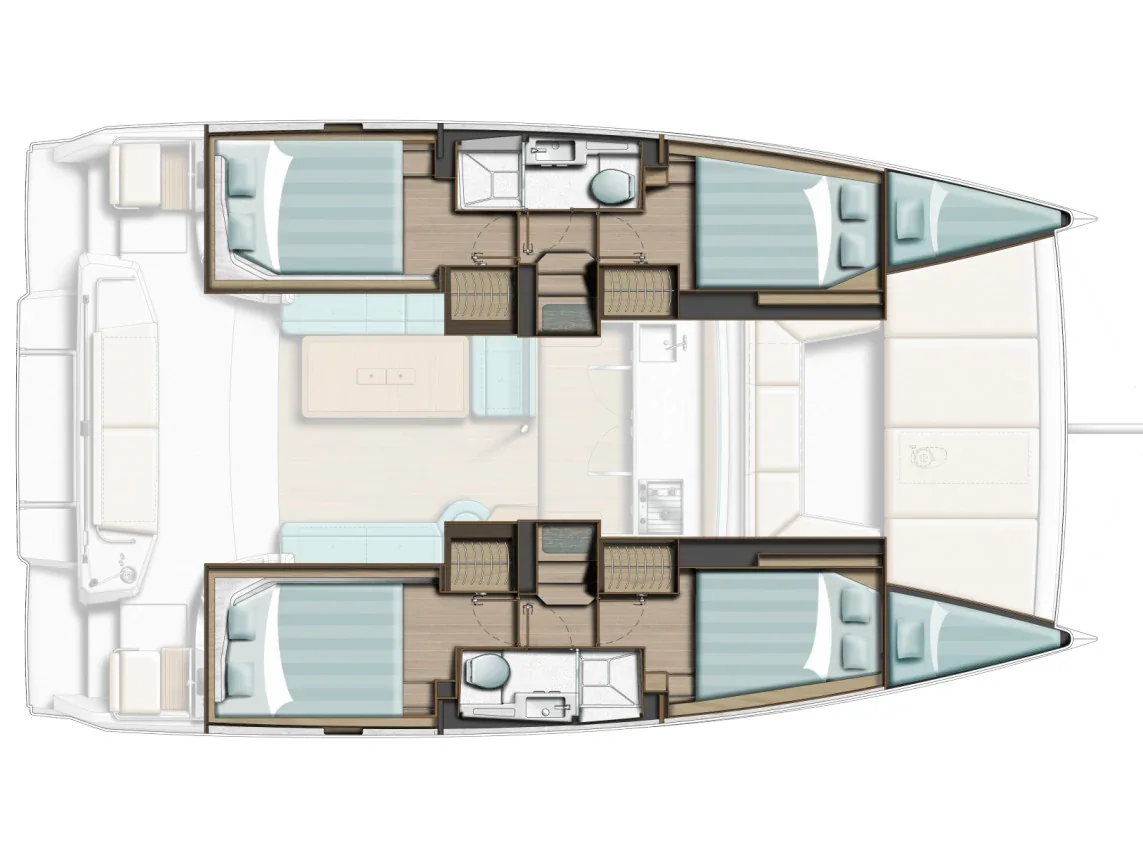 Grundriss der Yacht CATANA Bali Catsmart - Nereides II