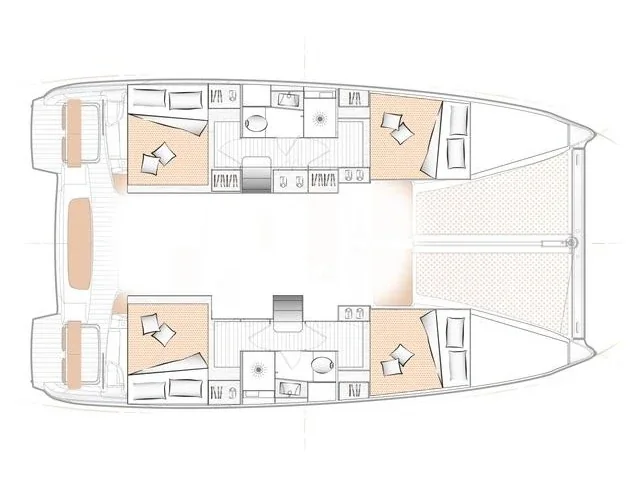 Grundriss der Yacht EXCESS-CATAMARANS 11 - Island Blue V