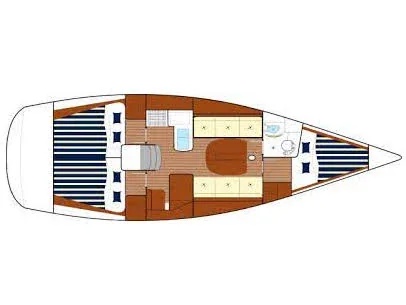 Grundriss der Yacht BENETEAU First 36.7 - Roko