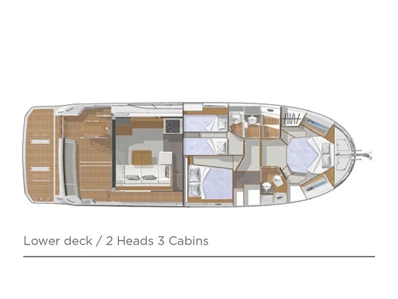 Grundriss der Yacht BENETEAU Swift Trawler 47 - Ocean dreamer