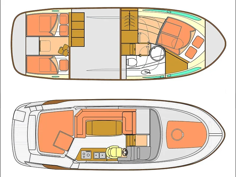 Grundriss der Yacht MAREX Marex 320 ACC - Aurora