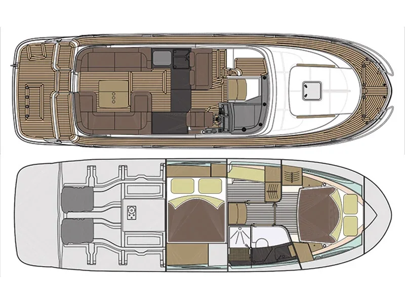 Grundriss der Yacht MAREX Marex 360 Cabriolet Cruiser - True North