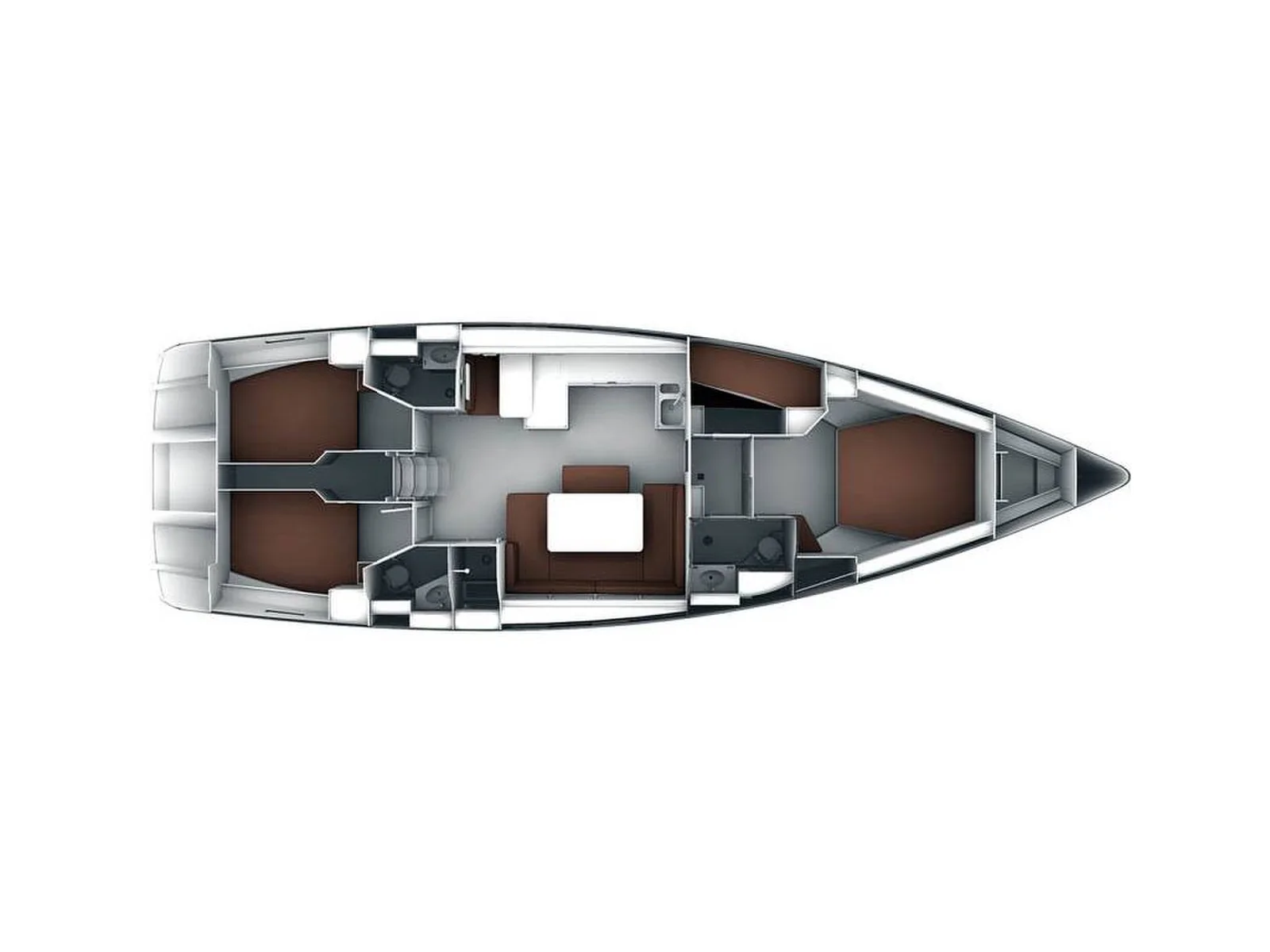 Grundriss der Yacht BAVARIA Cruiser 51 - Wild at Sea