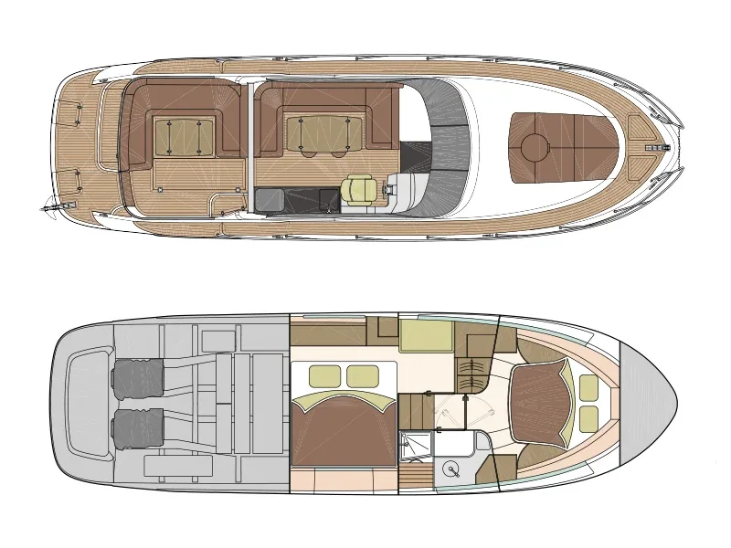 Grundriss der Yacht MAREX Marex 375 - North Star