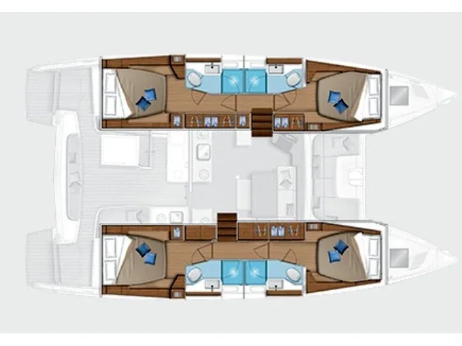 Grundriss der Yacht LAGOON 46 - Sole