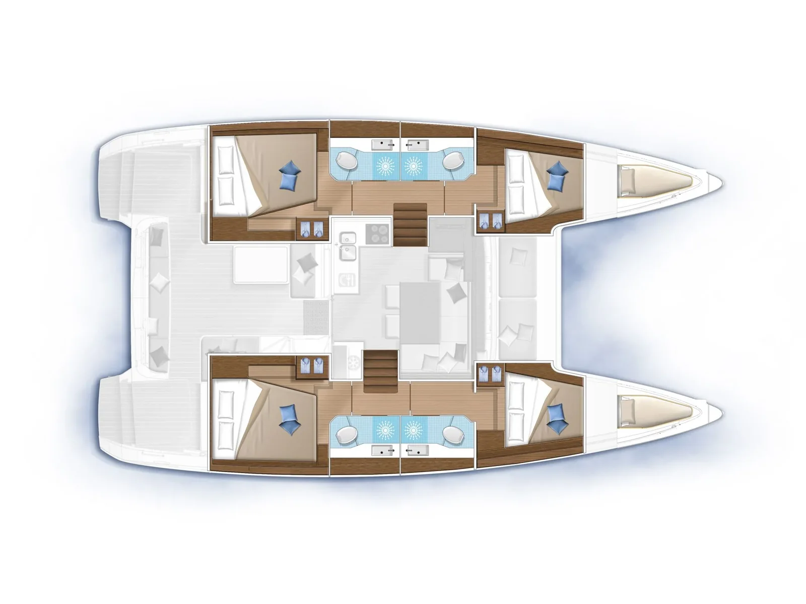 Grundriss der Yacht LAGOON 40 - Sailor Moon