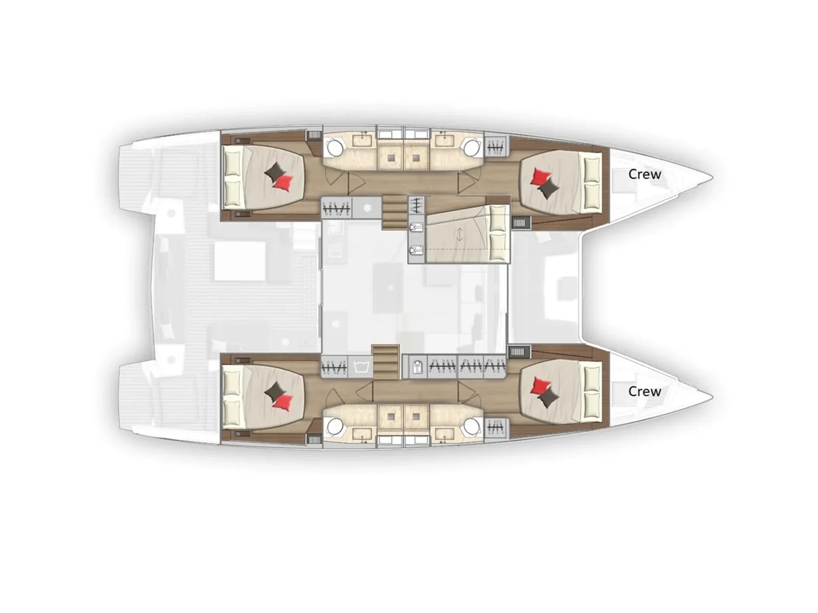 Grundriss der Yacht LAGOON 50 - Princess Kiss