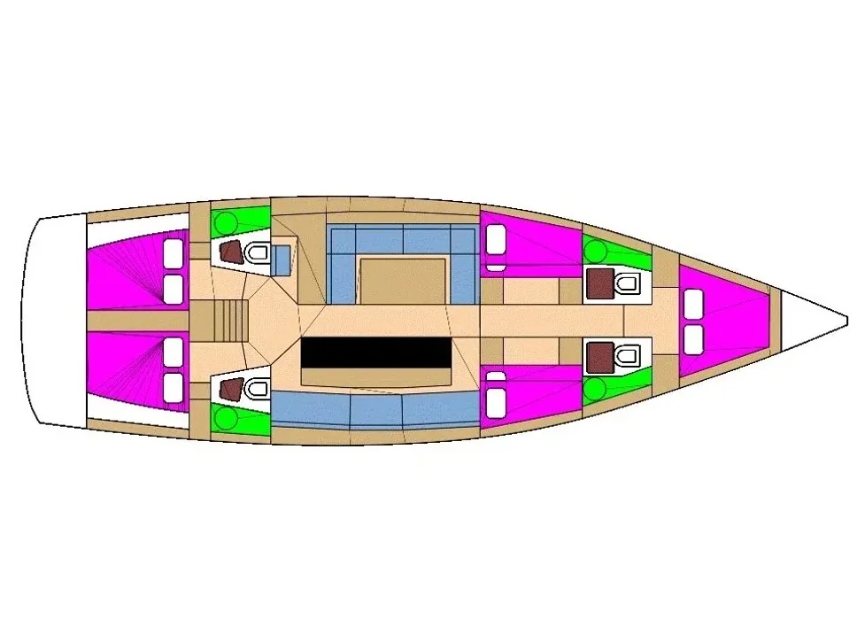 Grundriss der Yacht D & D Yachts 54.2 - Ocean's Blue