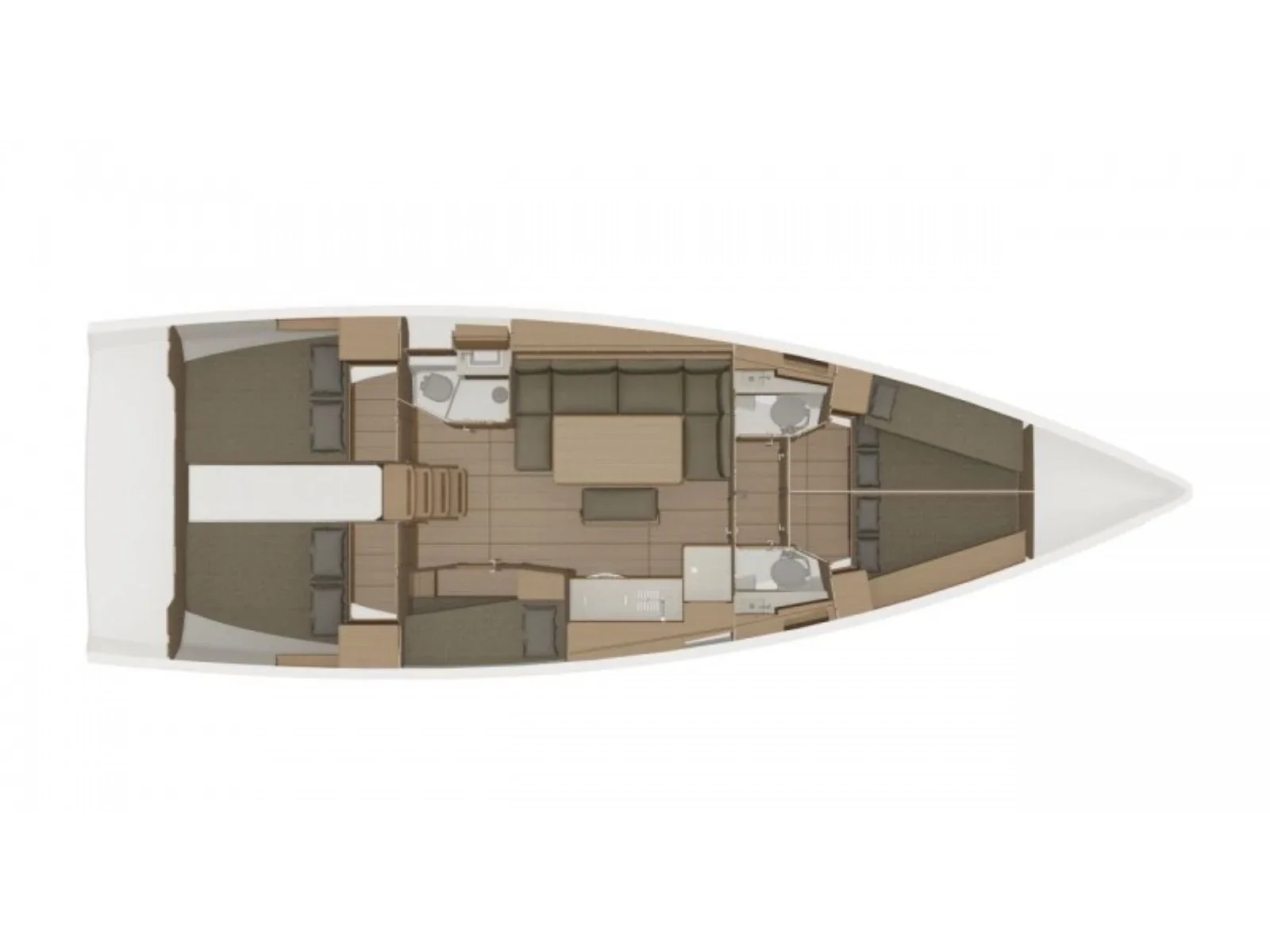 Grundriss der Yacht DUFOUR 460 Grand Large - Ibis