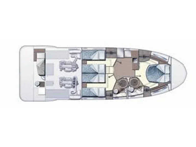 Grundriss der Yacht AZIMUT 47 Fly - Kecalu