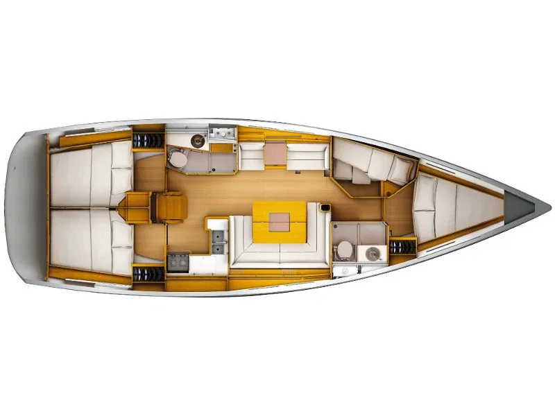 Grundriss der Yacht JEANNEAU Sun Odyssey 449 - Port Royal