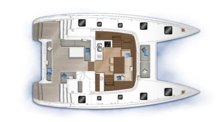 Grundriss der Yacht LAGOON 40 - Solentia